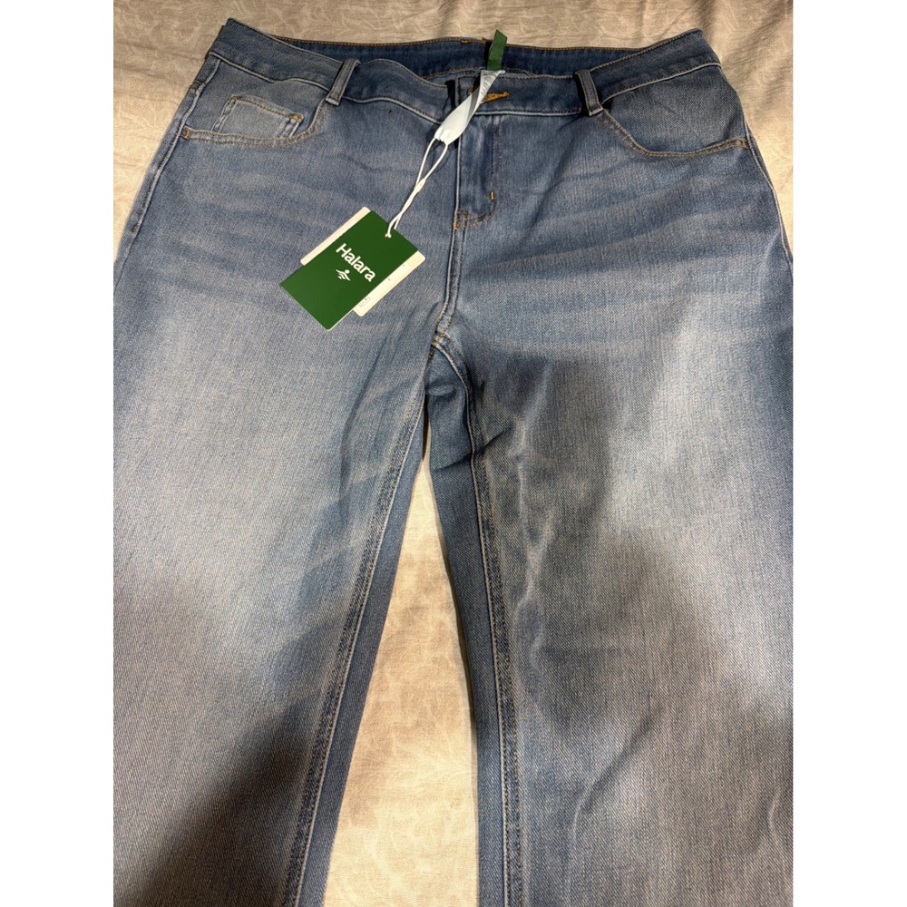 Halara Flex Low Rise Flare Casual Jeans Blue Denim Pockets Large L - Picture 11 of 14
